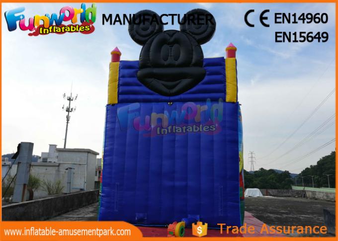 Εμπορικό διογκώσιμο σπίτι αναπήδησης PVC Mickey Mouse με τη φωτογραφική διαφάνεια εύκολη να φέρει