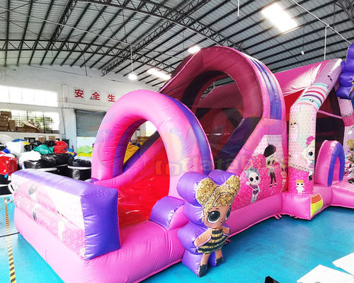 1000D εμπορική Combo κούκλα Bouncy Castle παιδικών χαρών σπιτιών αναπήδησης PVC